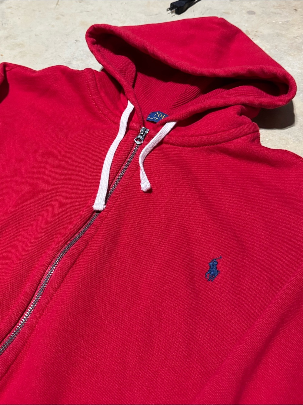Polo Ralph Lauren Hoodie Mens 4XB Big Red Pony Double Knit Full Zip Sweatshirt